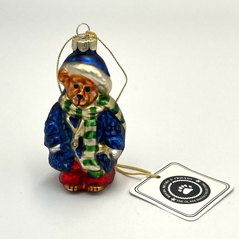 Boyds Bears Blown Glass Ornament 1999 Matthew Vintage Christmas - Picture 2 of 7